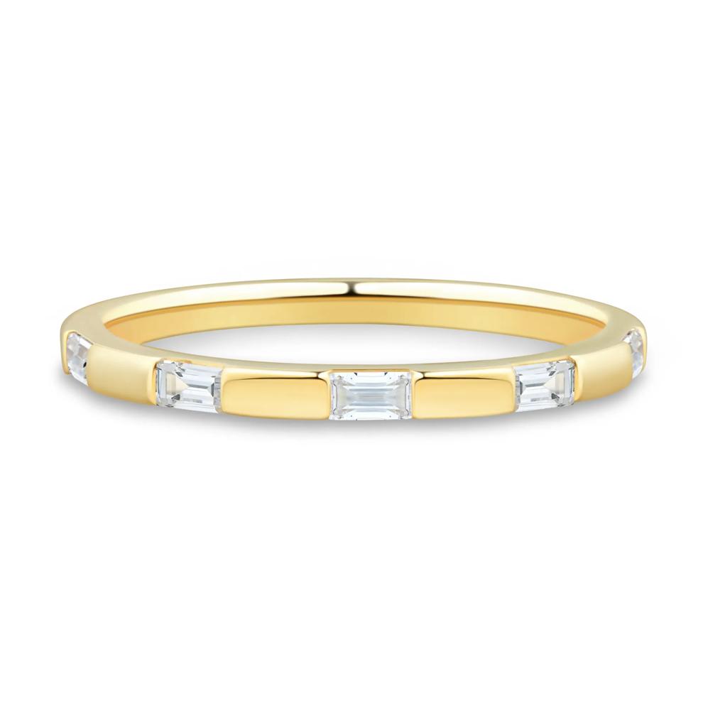 Lab Grown Diamond Baguette Wedding Band in 10K Yellow Gold (1/4 ct. tw.) – Image 1 of 3