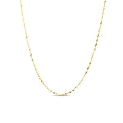 Singapore Chain Necklace in 14K Yellow Gold, 1.8MM, 18"
