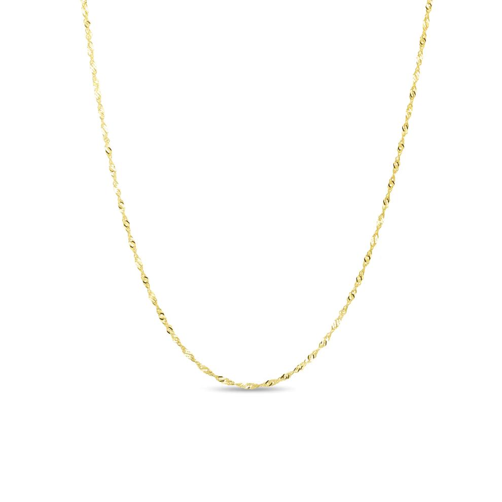 Singapore Chain Necklace in 14K Yellow Gold, 1.8MM, 18" – Image 1 of 3