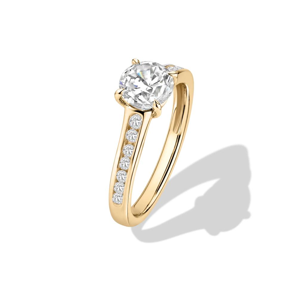 Diamond Round Engagement Ring in 14K Yellow Gold (1 1/4 ct. tw.) – Image 4 of 4