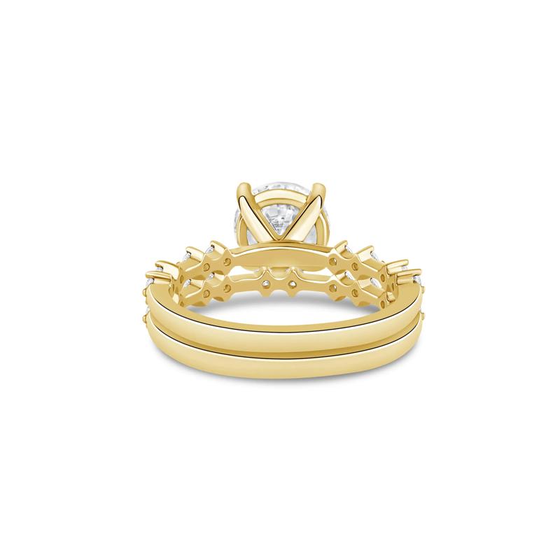 Lab Grown Diamond Semi-Mount Bridal Set in 14K Yellow Gold &#40;1/2 ct. tw.&#41; &#40;Setting Only&#41; – Image 7 of 8