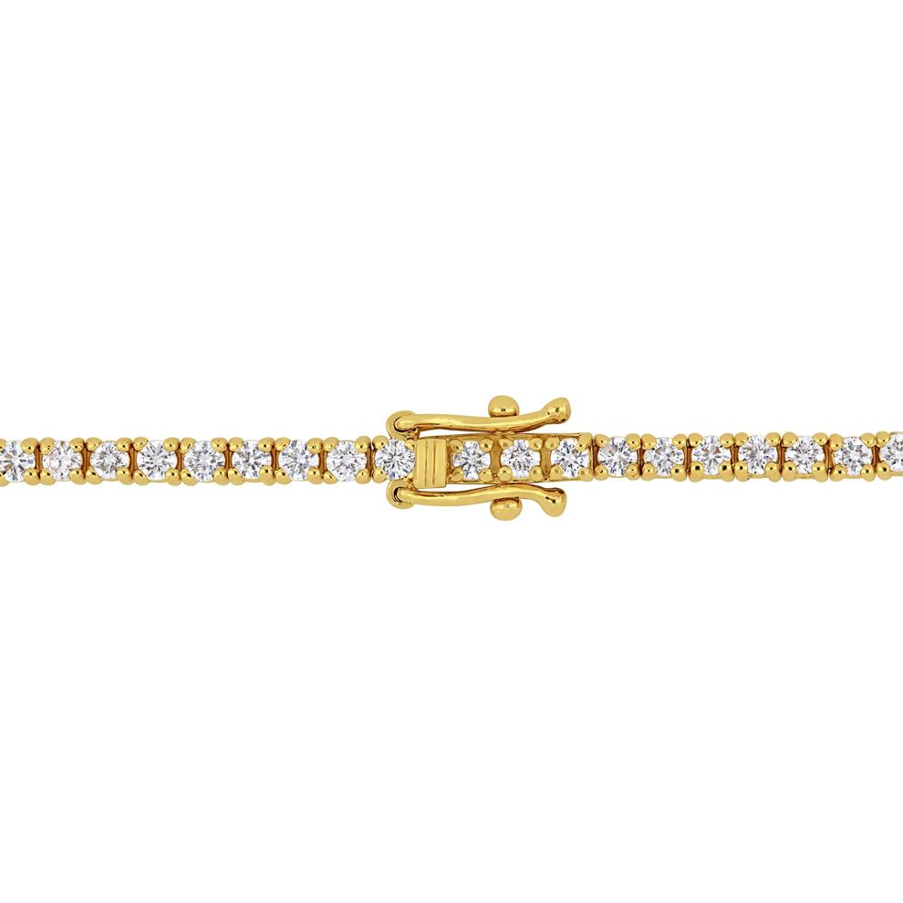 Yellow Sapphire &amp; Diamond Tennis Bracelet in 14K Yellow Gold (2 1/4 ct. tw.) – Image 2 of 5