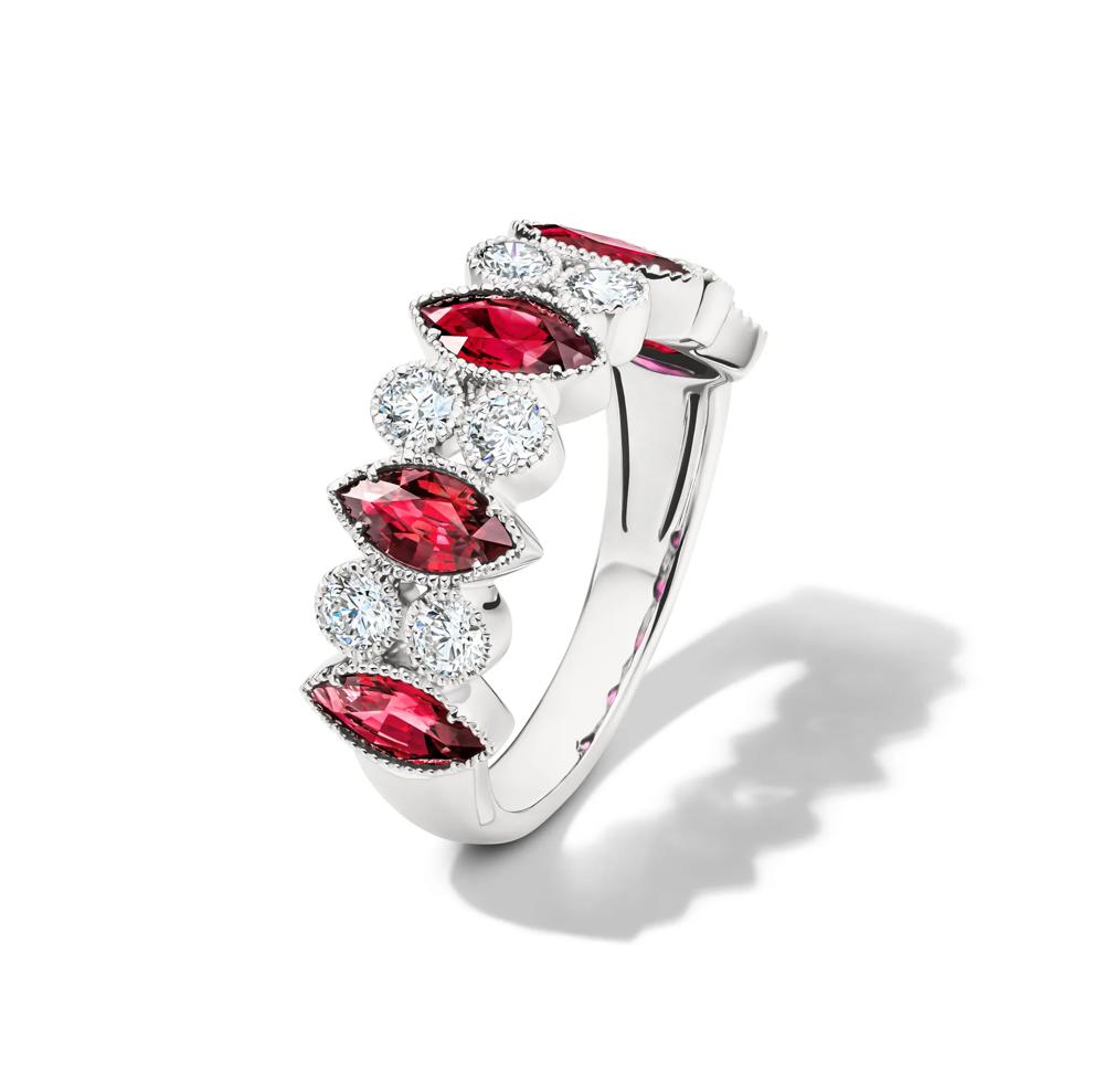 Ruby &amp; Diamond Band in 14K White Gold (5/8 ct. tw.) – Image 4 of 4