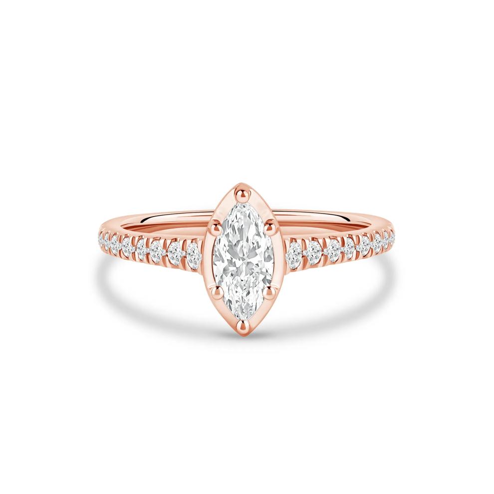 Marquise-Cut Diamond Engagement Ring in 14K Rose Gold (3/4 ct. tw.) – Image 1 of 4
