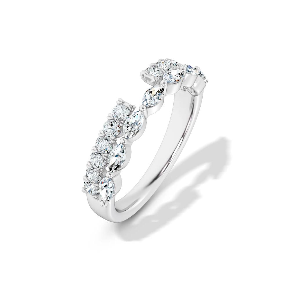 Lab Grown Diamond Open Double Row Band in 14K White Gold (3/4 ct. tw.) – Image 4 of 4