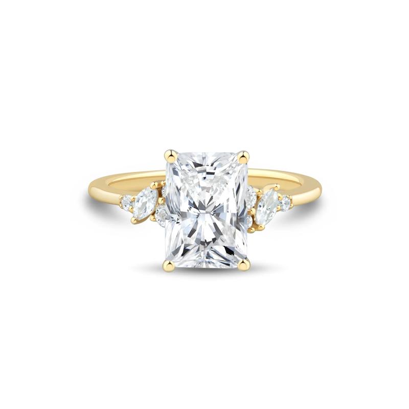 Lab Grown Radiant-Cut Diamond Engagement Ring in 14K Yellow Gold &#40;3 1/3 ct. tw.&#41; – Image 1 of 3