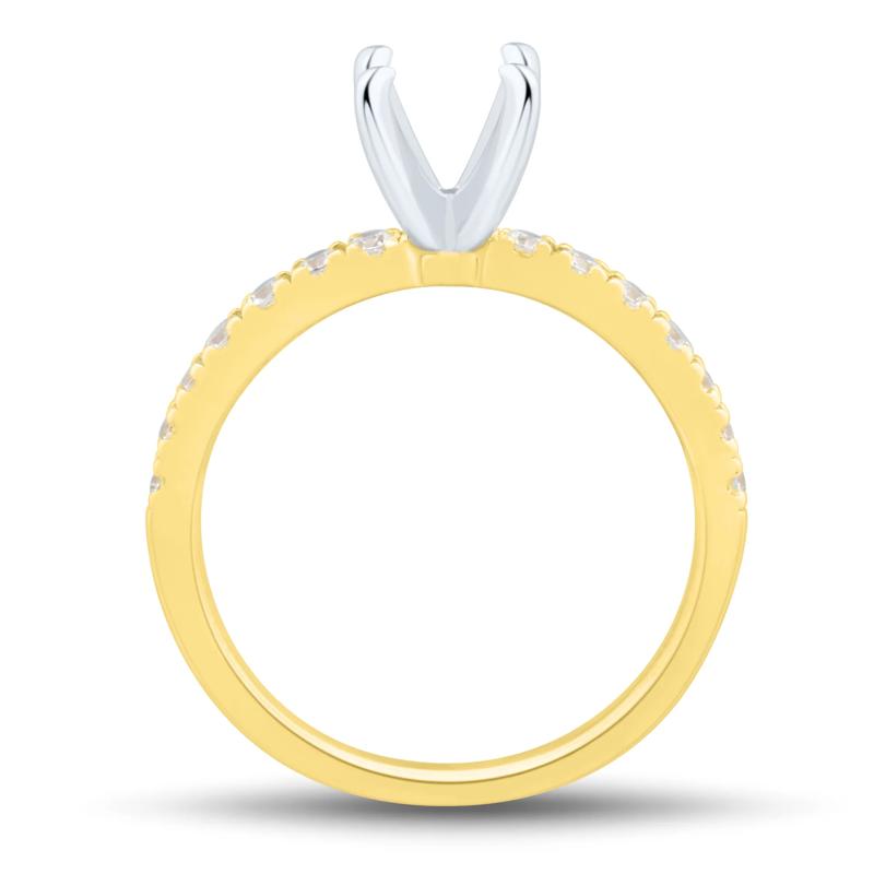 1/2 ct. tw. Brilliant-Cut Diamond Semi-Mount Engagement Ring in 14k Yellow Gold &#40;Setting Only&#41;  – Image 8 of 8