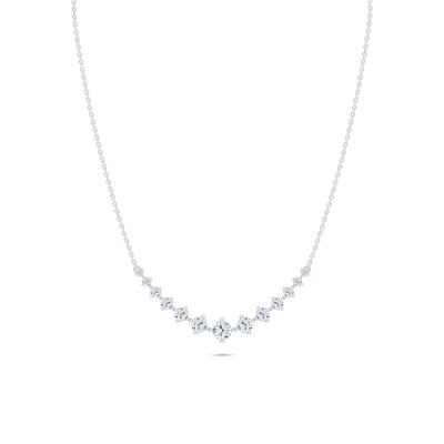Lab Grown Diamond Prong-Set Front Necklace in 10K White Gold (1 ct. tw.)