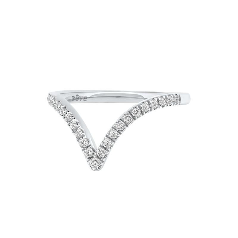 Ellis Lab Grown Diamond Chevron Band in 14K White Gold &#40;1/4 ct. tw.&#41; – Image 5 of 5