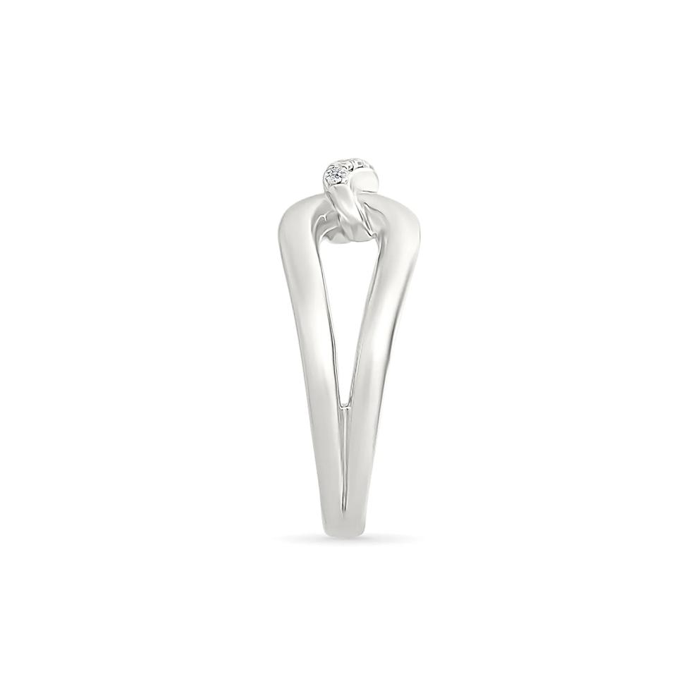 Diamond Accent Link Ring in Sterling Silver – Image 3 of 5