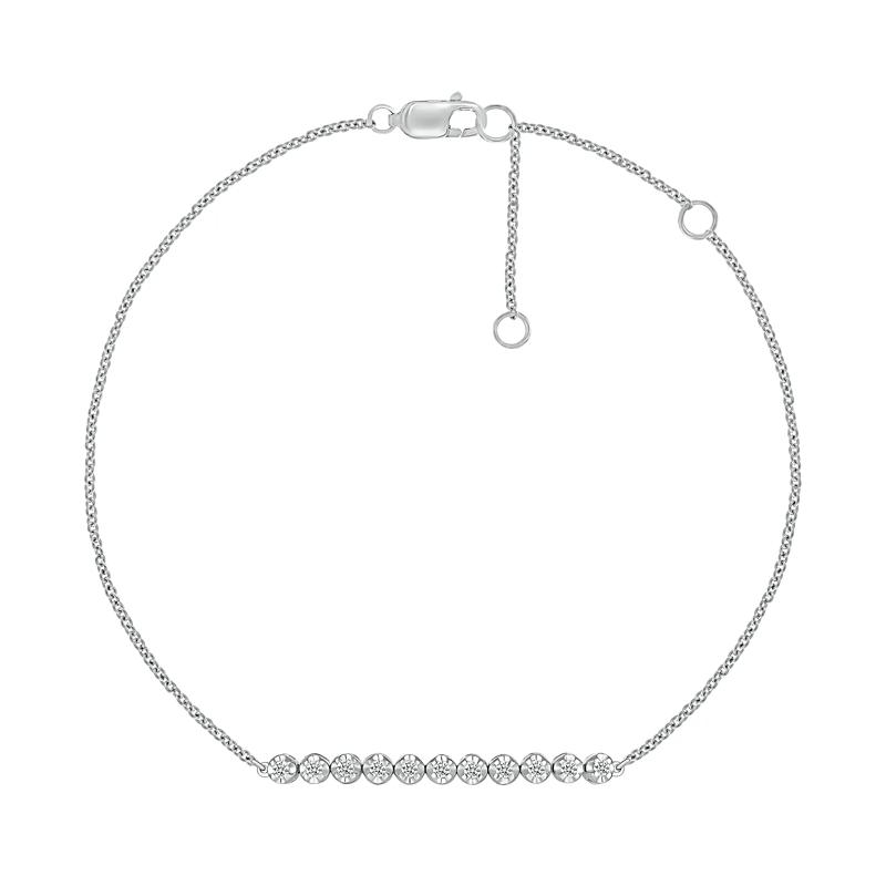 Diamond Bracelet in 10K White Gold, 7.5&rdquo; &#40;1/4 ct. tw.&#41; – Image 2 of 2