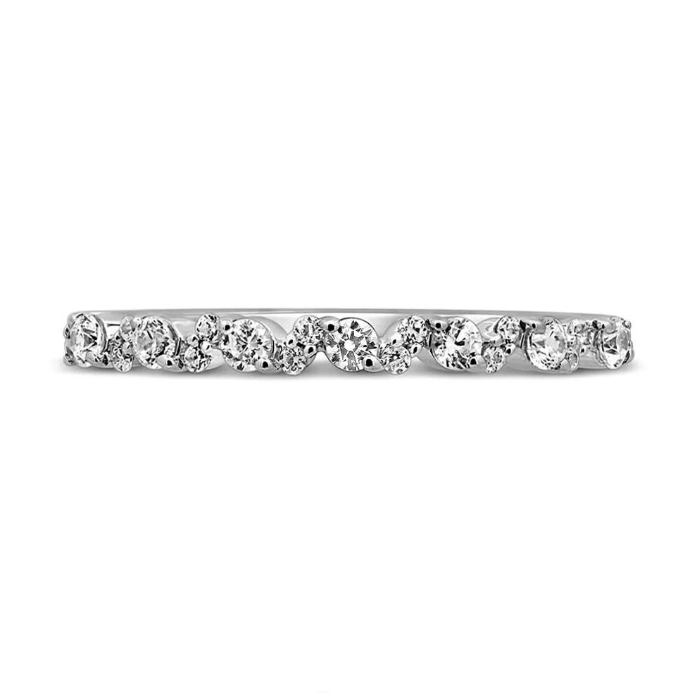 Diamond Stack Ring in 10K White Gold (1/4 ct. tw.) – Image 1 of 3