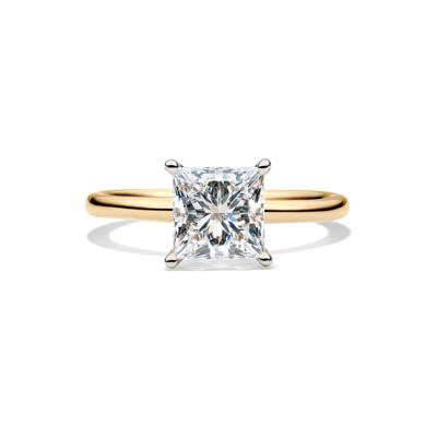 Lab Grown Diamond Princess-Cut Solitaire Engagement Ring in 14K Yellow Gold (2 ct.)