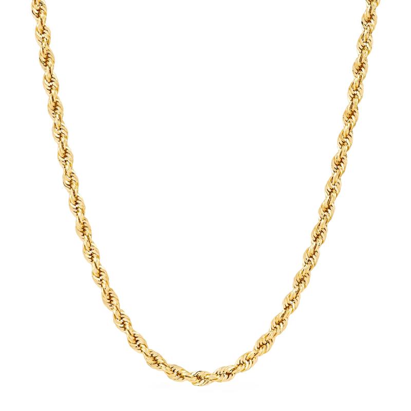 Solid Rope Chain in 14K Yellow Gold, 18&quot; – Image 1 of 4