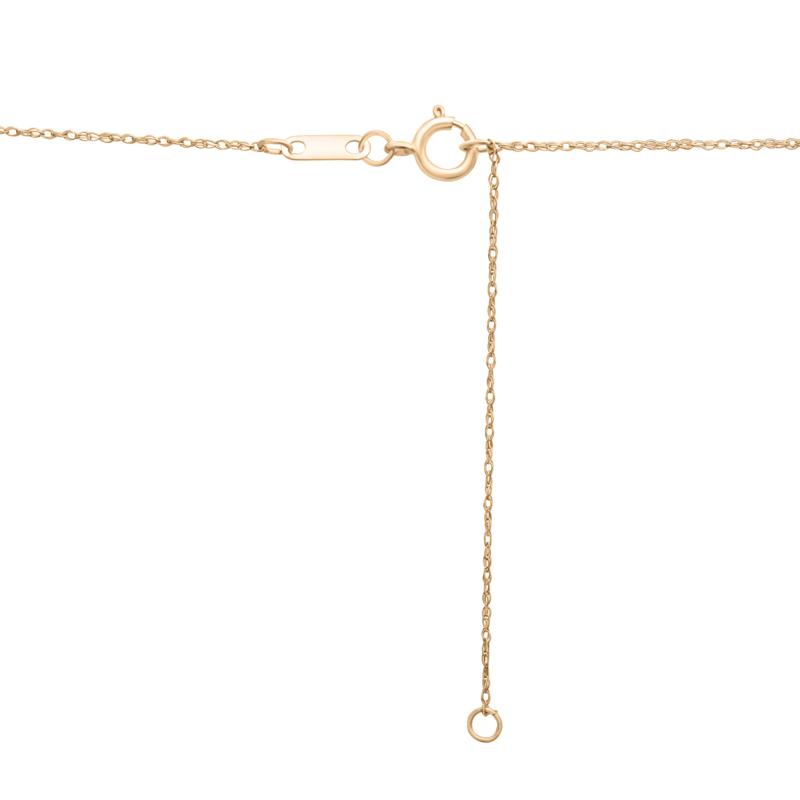 Lab-Created Ruby Octagon Faux-Bezel Pendant in 10K Yellow Gold – Image 4 of 4