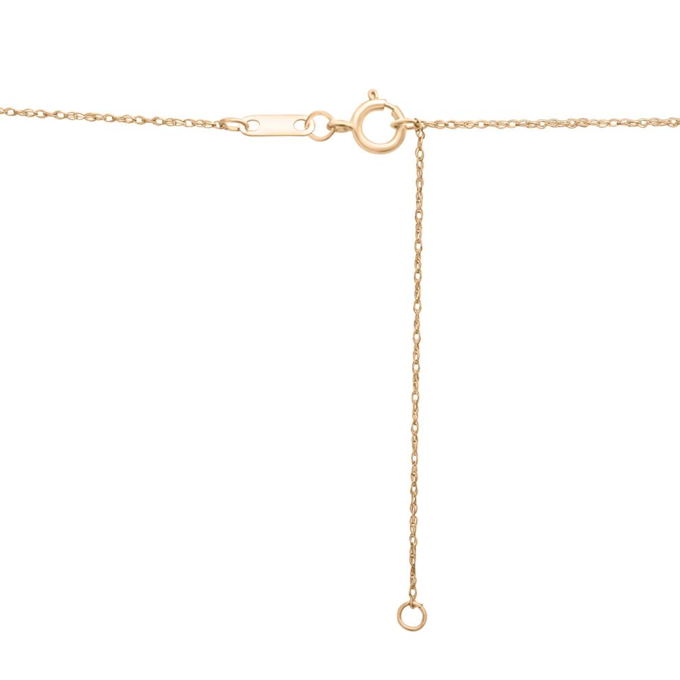 Lab-Created Ruby Octagon Faux-Bezel Pendant in 10K Yellow Gold – Image 4 of 4