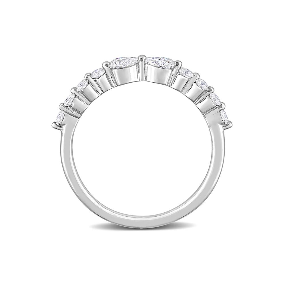 Pear-Shaped Moissanite Stacking Ring in Sterling Silver (2/5 ct. dew) – Image 2 of 5