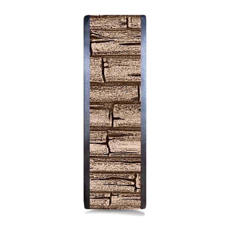 Men&rsquo;s Bamboo Stalks Wedding Band in 14K Gold &amp; Tantalum, 7.5MM – Image 3 of 3