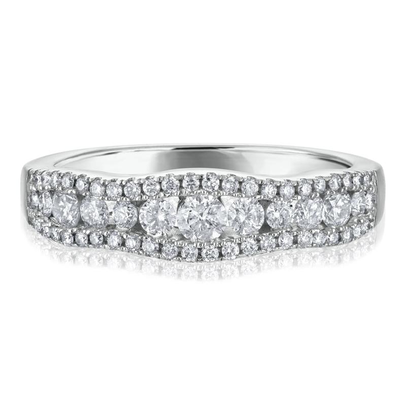 Diamond Band in 14K White Gold &#40;5/8 ct. tw.&#41; – Image 1 of 3