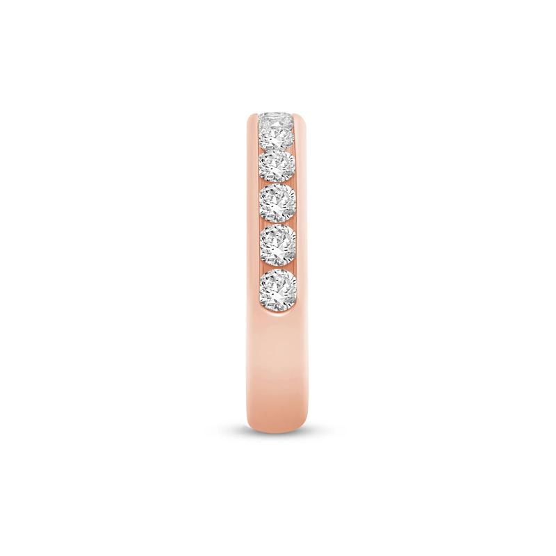 Lab Grown Diamond Channel-Set Wedding Band in 14K Rose Gold &#40;1 ct. tw.&#41; – Image 3 of 3