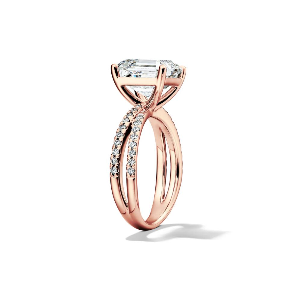 Lainey Lab Grown Diamond Asscher-Cut Engagement Ring in 14K Rose Gold (5 1/3 ct. tw.) – Image 3 of 4