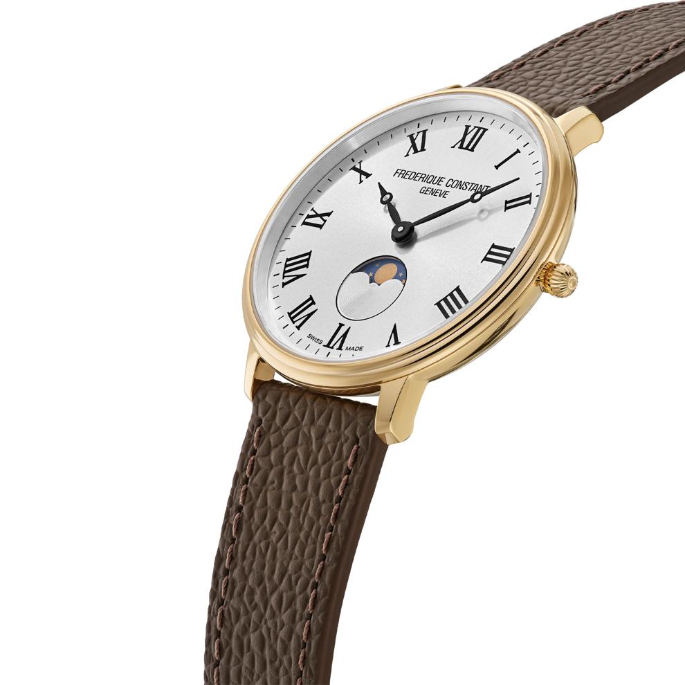 Men's Moonphase Watch in Brown Leather – Image 3 of 3