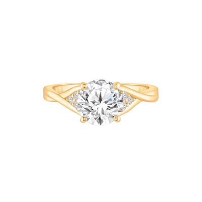 Lab Grown Diamond Round Engagement Ring in 14K Yellow Gold (2 ct. tw.)