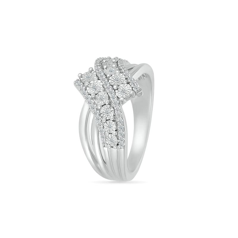 Diamond Ring in Sterling Silver &#40;1/4 ct. tw.&#41; – Image 5 of 5