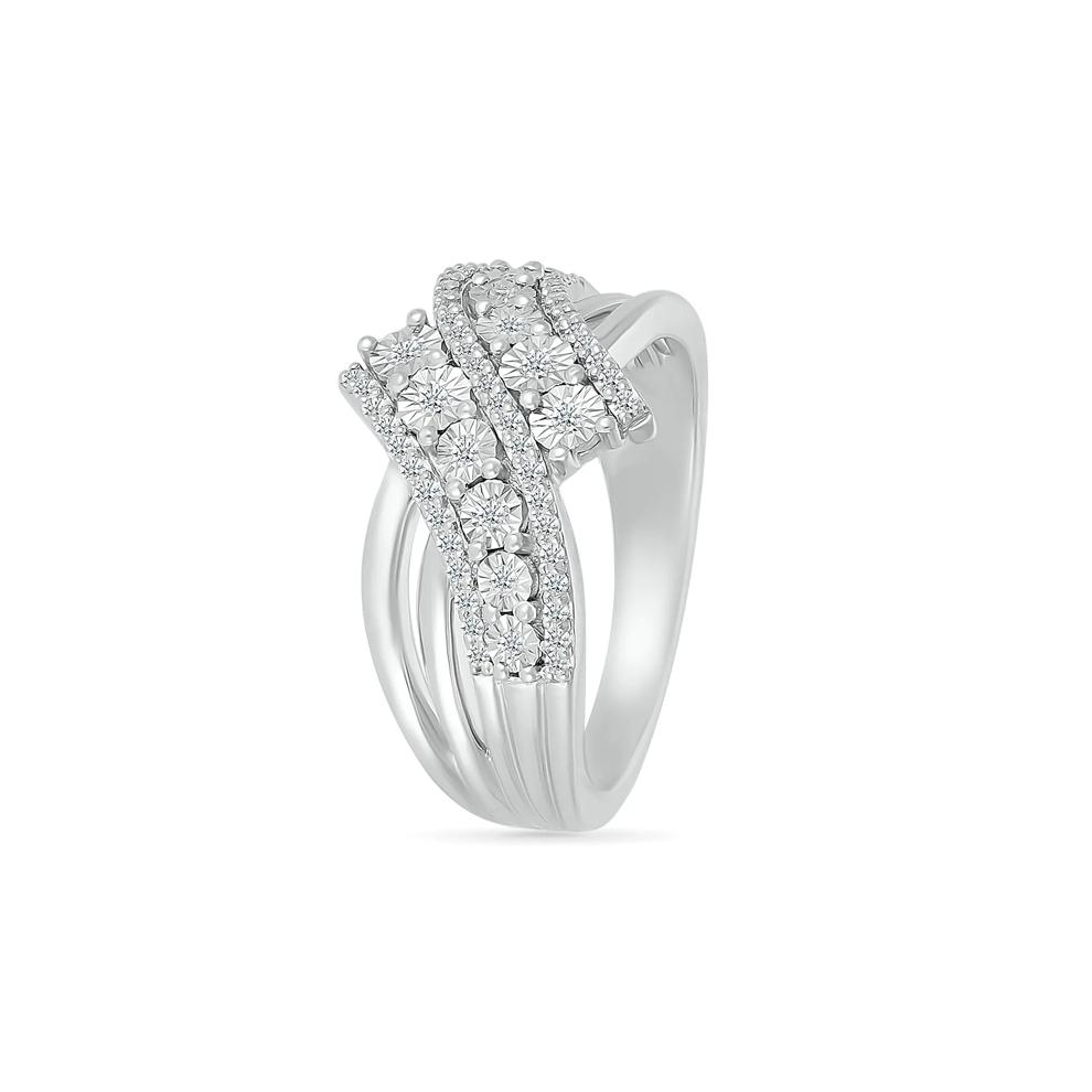 Diamond Ring in Sterling Silver (1/4 ct. tw.) – Image 5 of 5