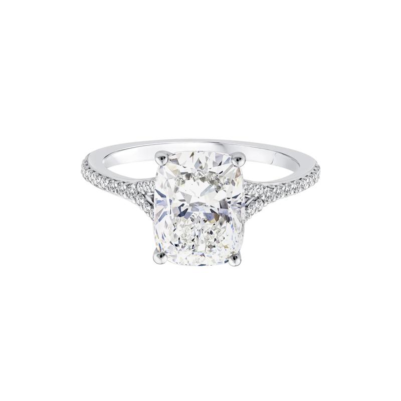 Lab Grown Diamond Engagement Ring in 14K White Gold &#40;3 1/4 ct. tw.&#41; – Image 1 of 3