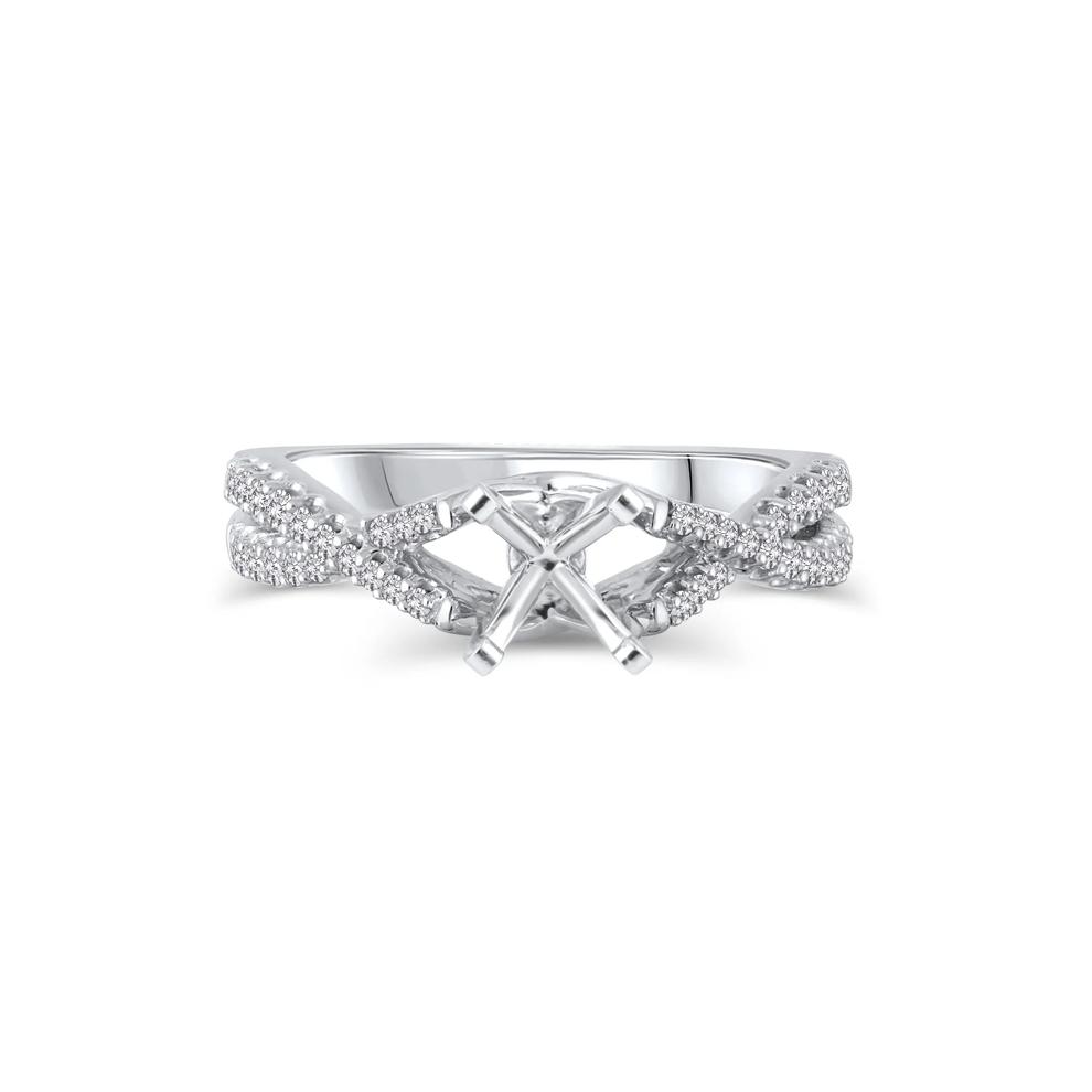 1/3 ct. tw. Diamond Semi-Mount Engagement Ring in 14K White Gold (Setting Only) – Image 2 of 6