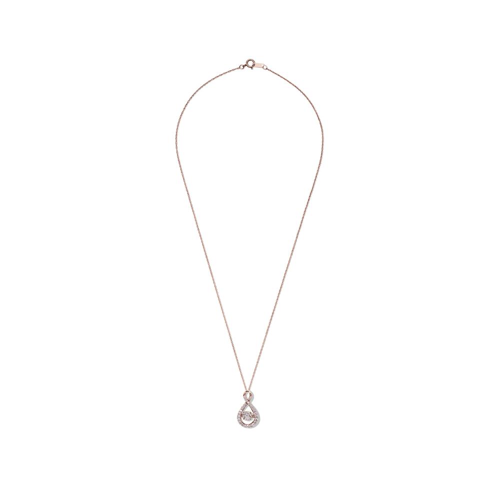 1/2 ct. tw. Diamond Teardrop Pendant in 10K Rose Gold – Image 2 of 4