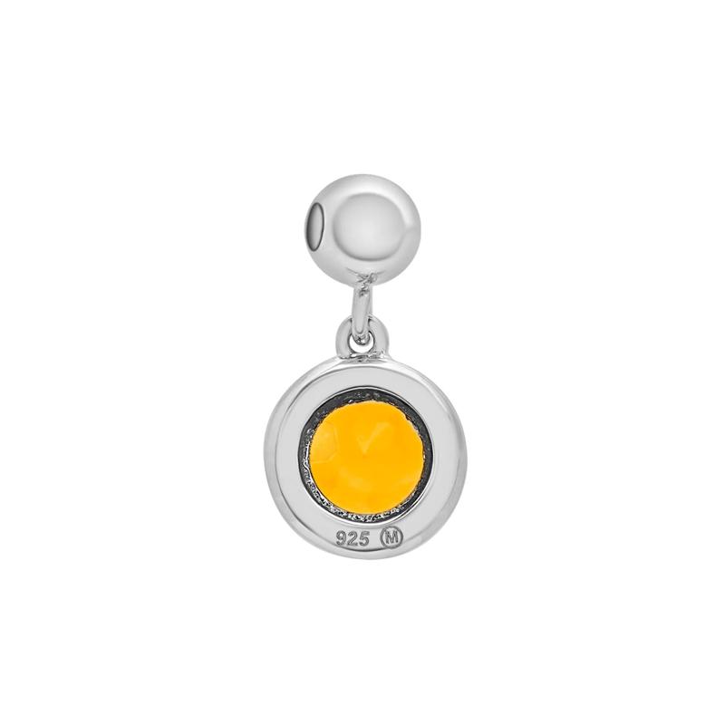 Citrine Birthstone Bead Charm in Sterling Silver – Image 3 of 3