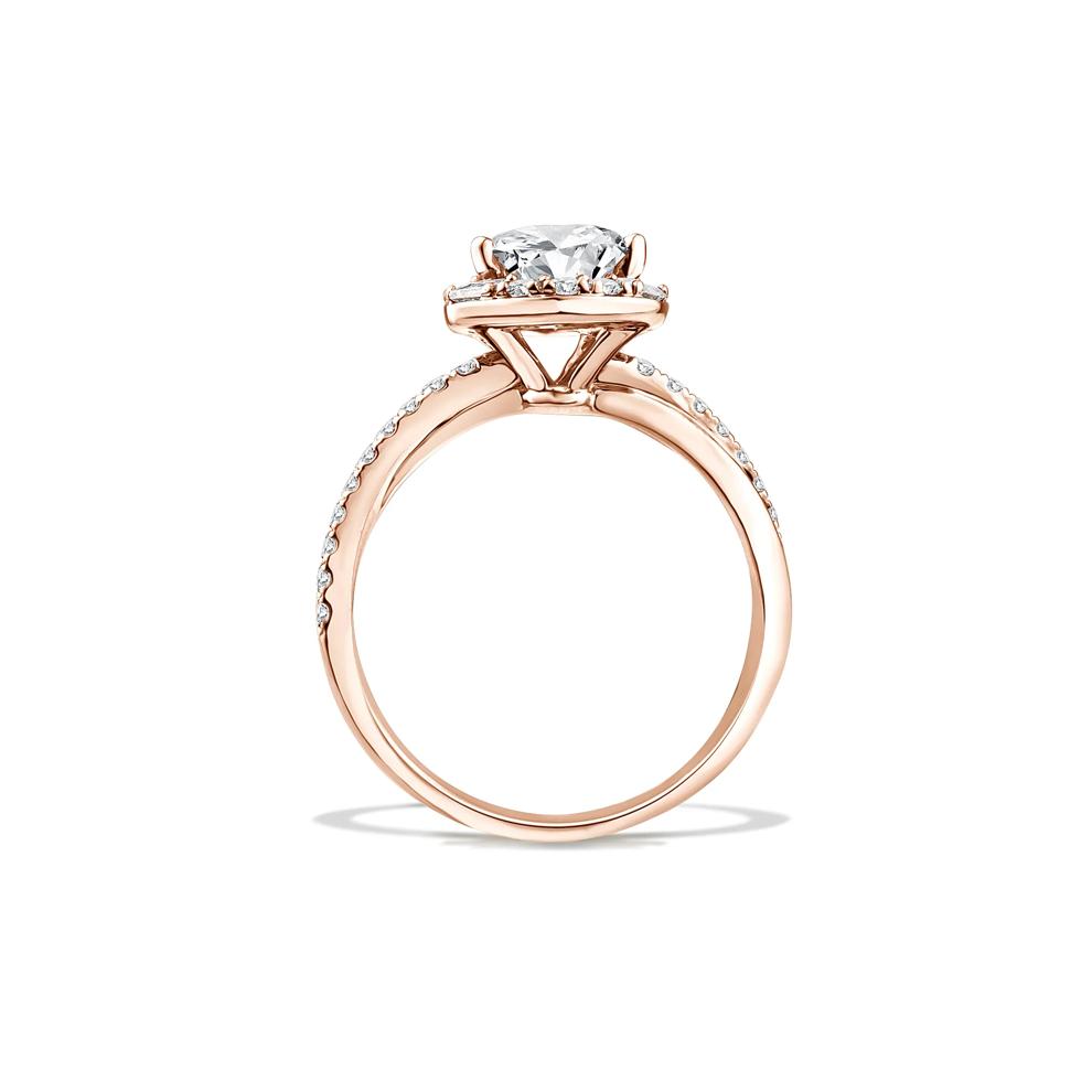 Lab Grown Diamond Pear-Shaped Halo Engagement Ring in 14K Rose Gold (2 1/2 ct. tw.) – Image 2 of 4