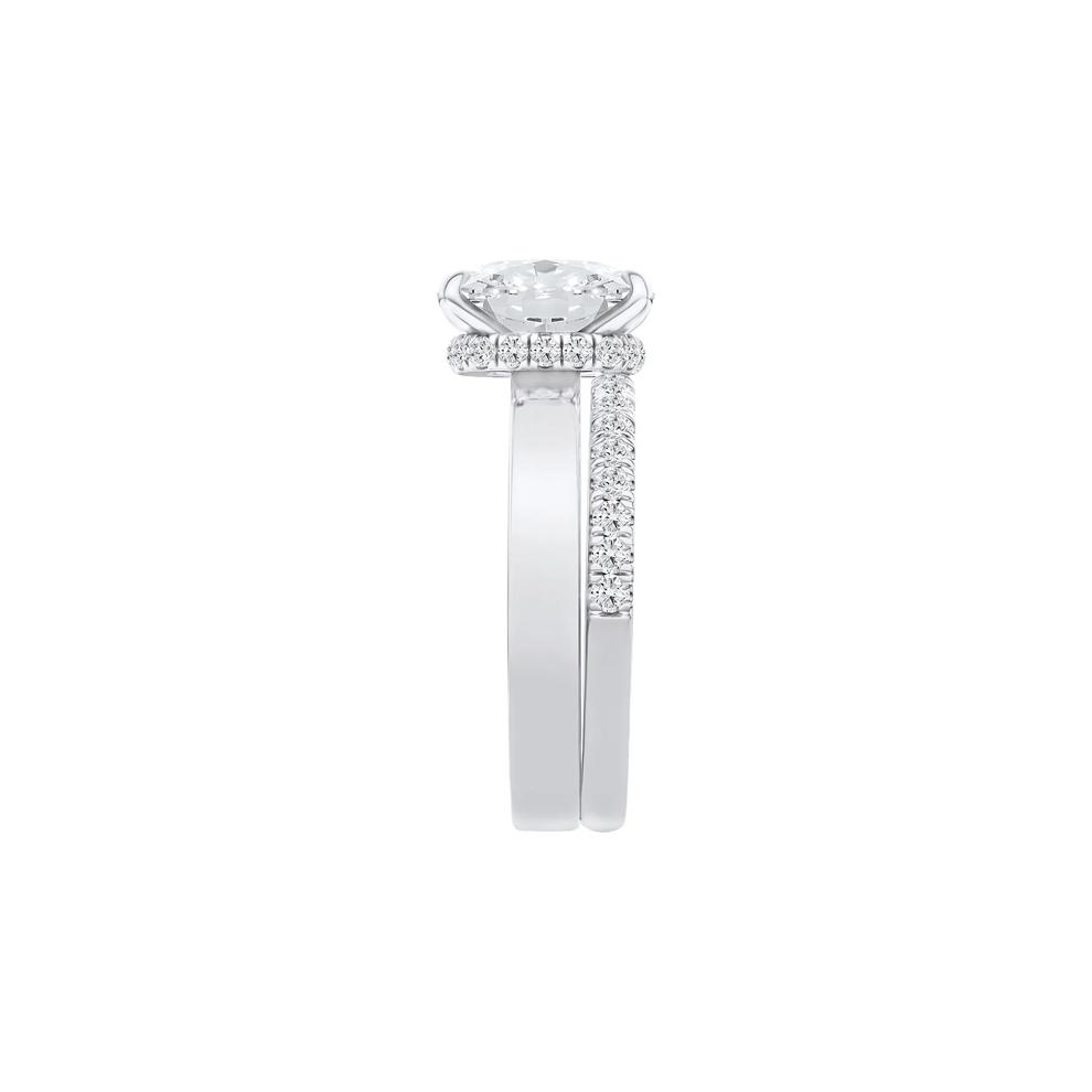 Lab Grown Diamond Elongated Cushion-Cut Engagement Ring in 14K White Gold (4 ct. tw.) – Image 3 of 4