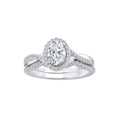 Lab Grown Diamond Engagement Ring Set in 10K White Gold (1 ct. tw.)
