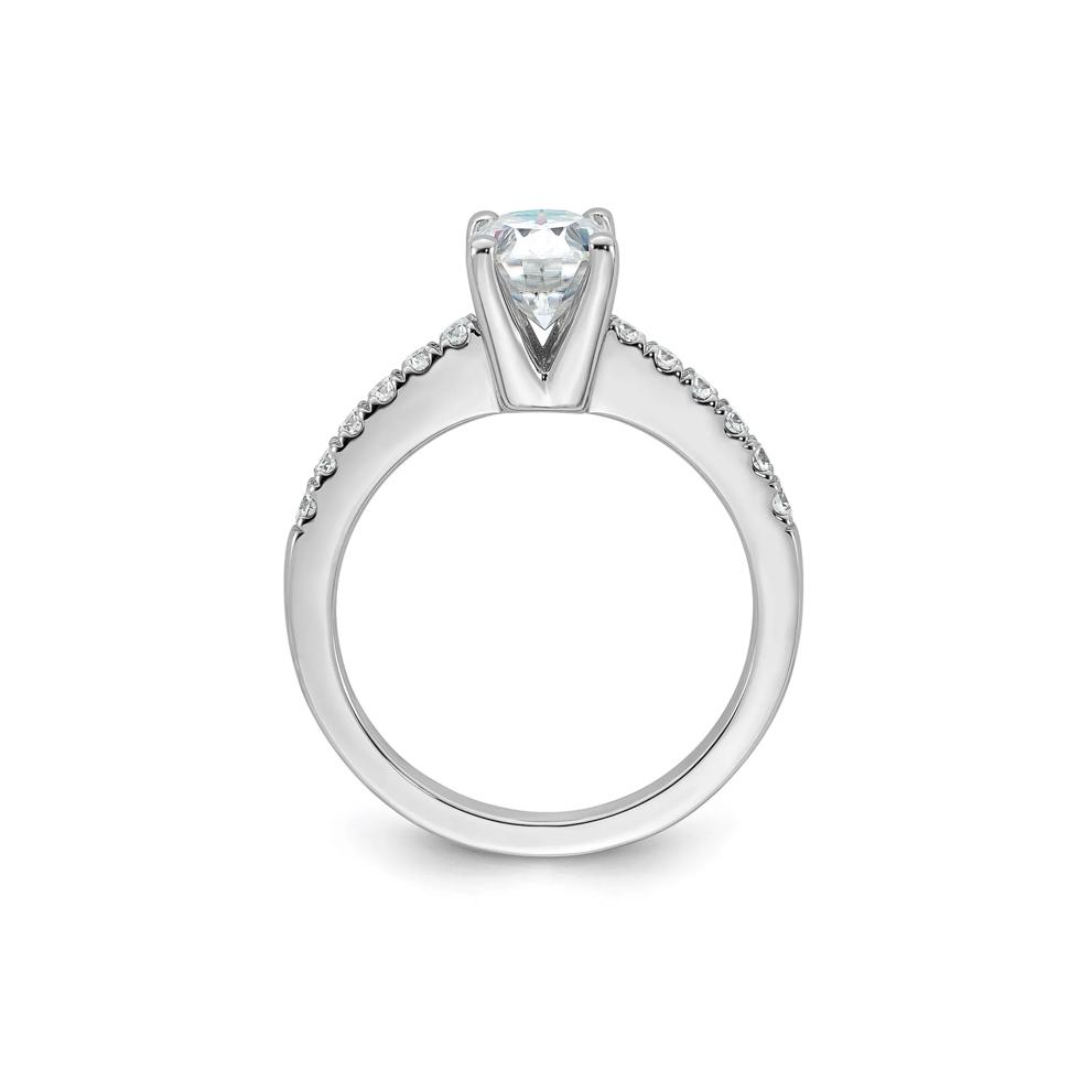 Lab-Created Moissanite Oval Ring in 10K White Gold (1 4/5 ct. dew) – Image 2 of 3