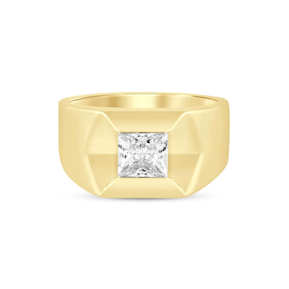 Men's Lab Grown Diamond Ring in 10K Yellow Gold (1 1/2 ct. tw.) – Image 1 of 3