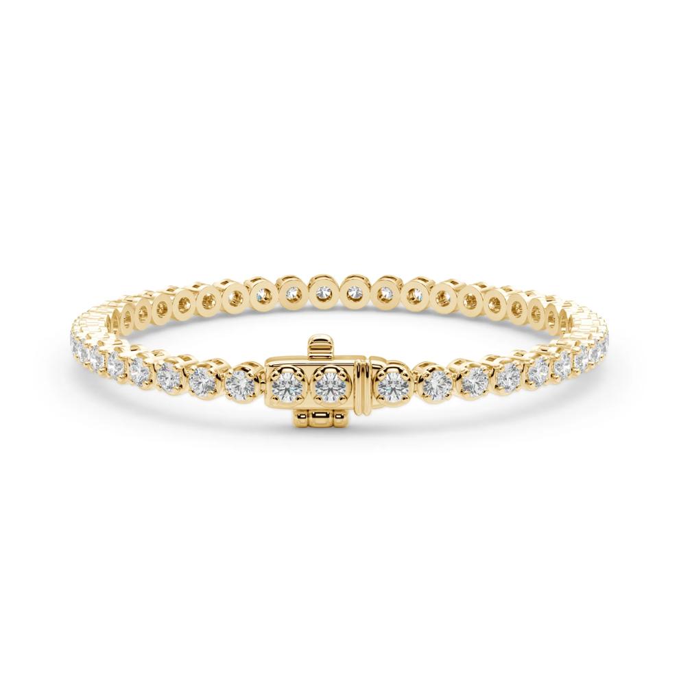 Lab Grown Diamond Round Tennis Bracelet in 14K Yellow Gold (2 ct. tw.)  – Image 2 of 2