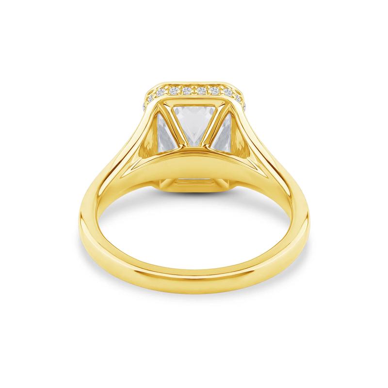 Lottie Lab Grown Diamond Radiant-Cut Engagement Ring in 14K Yellow Gold &#40;3 1/7 ct. tw.&#41; – Image 4 of 4