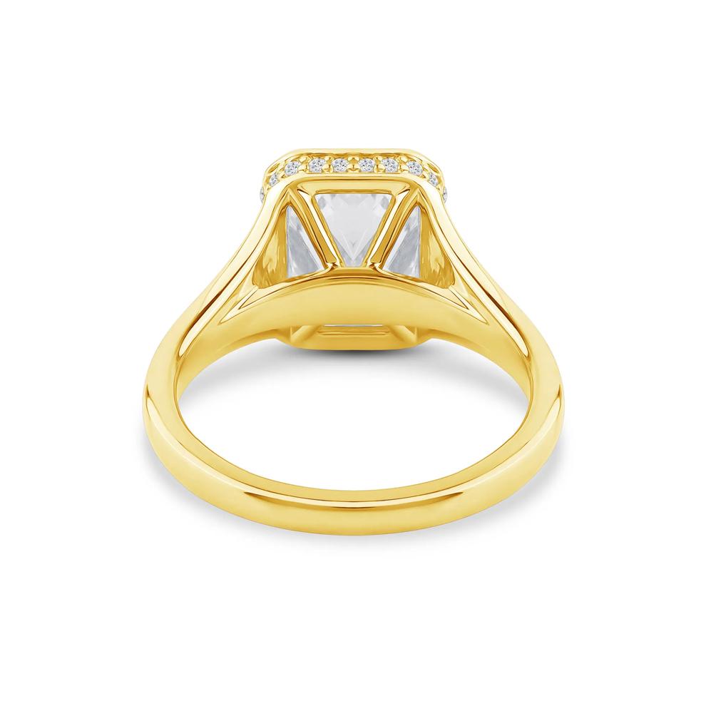 Lottie Lab Grown Diamond Radiant-Cut Engagement Ring in 14K Yellow Gold (3 1/7 ct. tw.) – Image 4 of 4