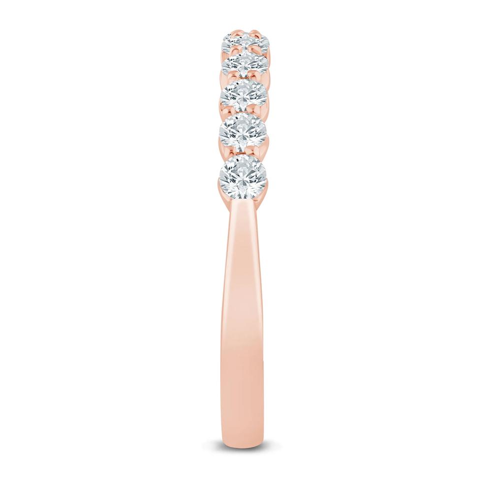 Diamond Shared Prong Wedding Band in 14K Rose Gold (1/2 ct. tw.) – Image 3 of 3