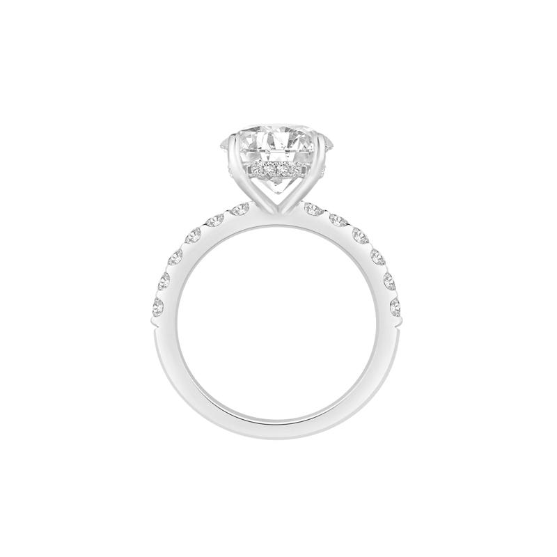 Lab Grown Diamond Oval Engagement Ring in 14K White Gold &#40;7 3/4 ct. tw.&#41; – Image 2 of 4