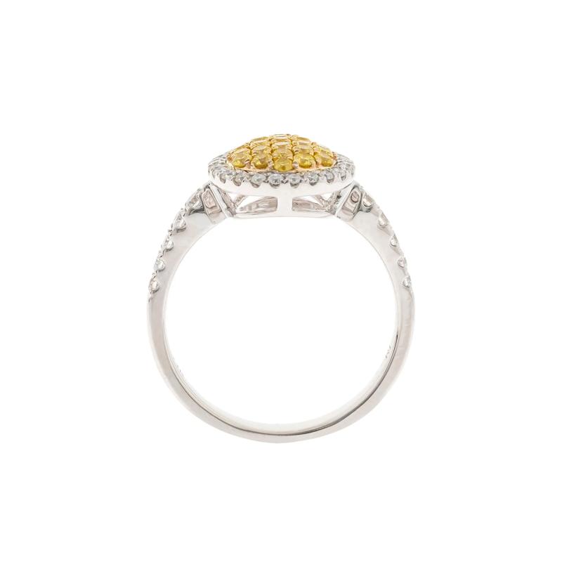 Yellow Diamond Pear-Shaped Ring in 14K White Gold &#40;7/8 ct. tw.&#41; – Image 2 of 5