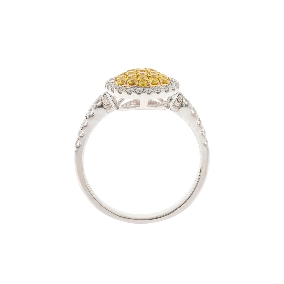 Yellow Diamond Pear-Shaped Ring in 14K White Gold (7/8 ct. tw.) – Image 2 of 5