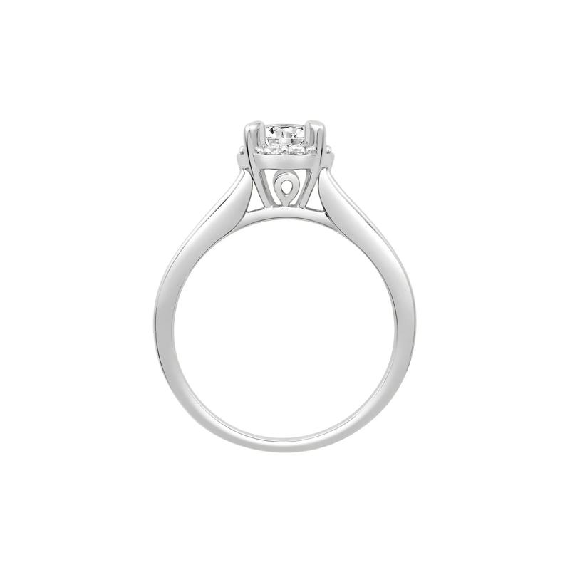 Diamond Halo Engagement Ring in 14K White Gold &#40;7/8 ct. tw.&#41; – Image 2 of 3