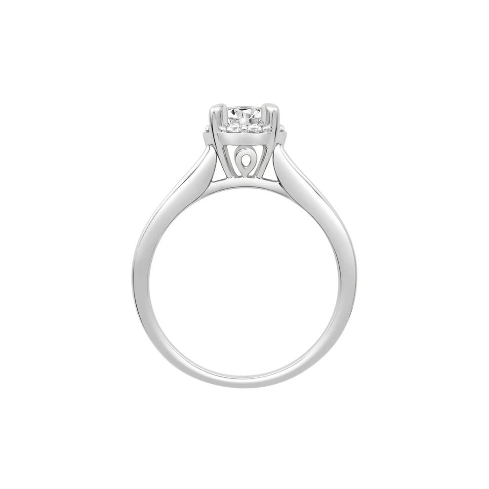 Diamond Halo Engagement Ring in 14K White Gold (7/8 ct. tw.) – Image 2 of 3