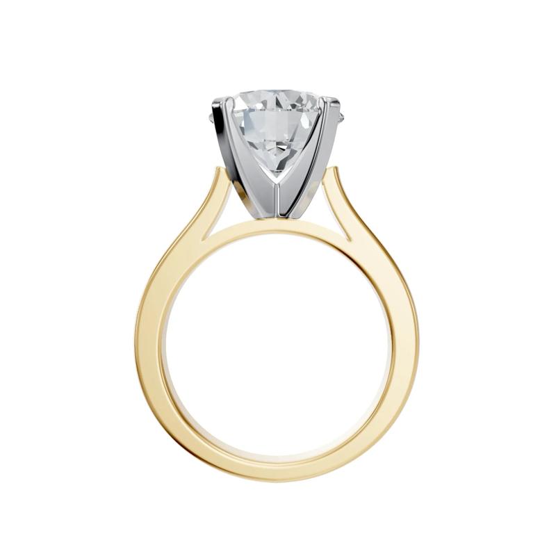 Solitaire Semi-Mount Engagement Ring in 14K Yellow Gold &#40;Setting Only&#41; – Image 3 of 8