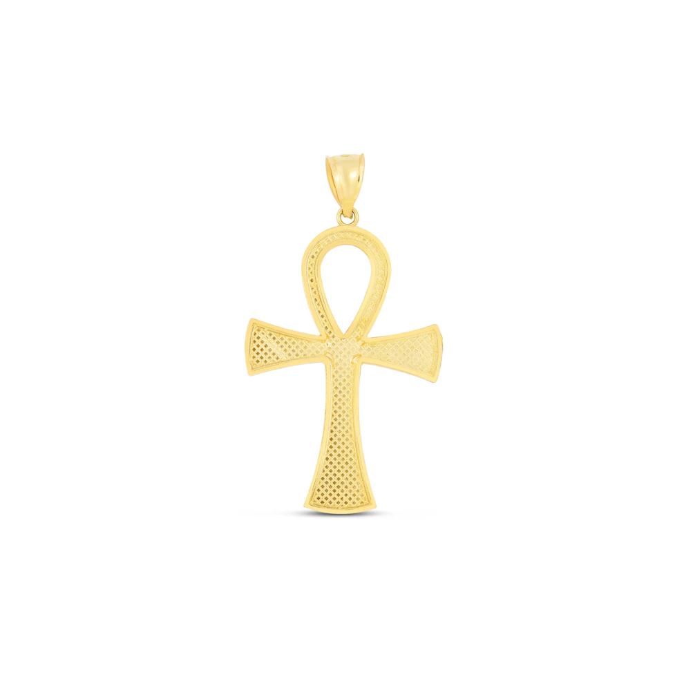 Ankh Cross Charm in 14K Yellow Gold – Image 2 of 2