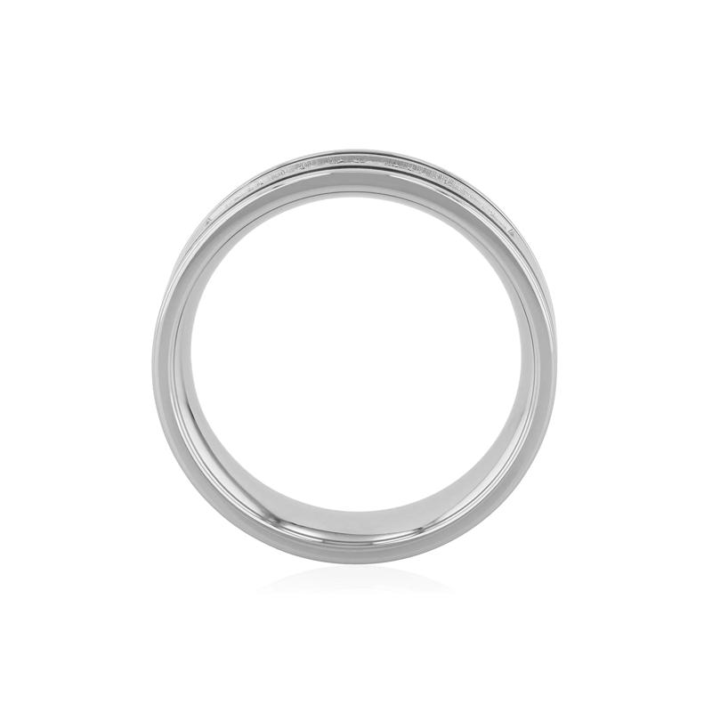Men&rsquo;s Diamond Ring in Stainless Steel, 7mm &#40;1/7 ct. tw.&#41; – Image 2 of 3